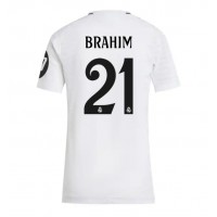 Camiseta Real Madrid Brahim Diaz #21 Primera Equipación Replica 2024-25 para mujer mangas cortas